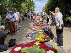 Kwiatowe dywany w Spycimierzu