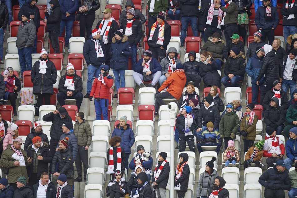 Kibice na meczu ŁKS Łódź - Chojniczanka Chojnice