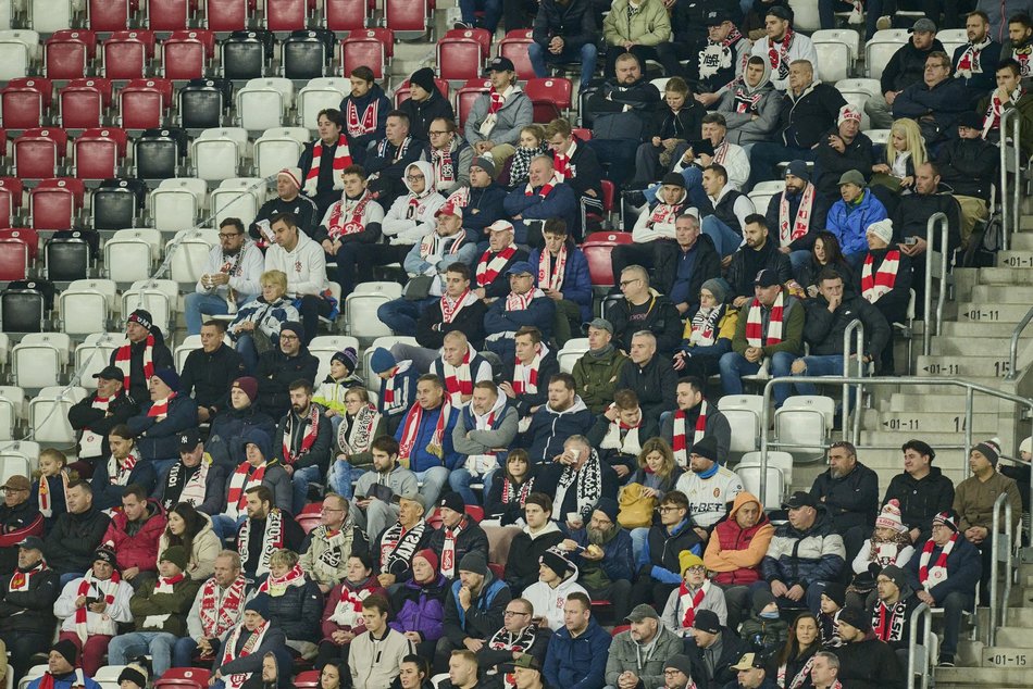 Kibice na meczu ŁKS Łódź - Raków Częstochowa