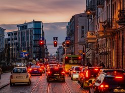 Łódź. New Iron w Łodzi o zachodzie słońca. Widok zapiera dech w piersiach!