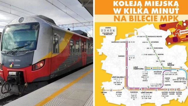 Pociągiem po Łodzi szybko, tanio i wygodnie. ŁKA i MPK Łódź na jednym bilecie! 