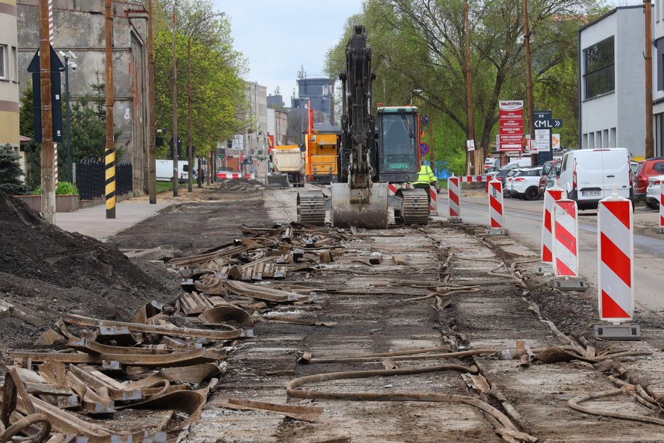 Przybyszewskiego w remoncie. Sprawdzamy, jak przebiegają prace.