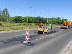 Remont nawierzchni na al. Włókniarzy w Łodzi