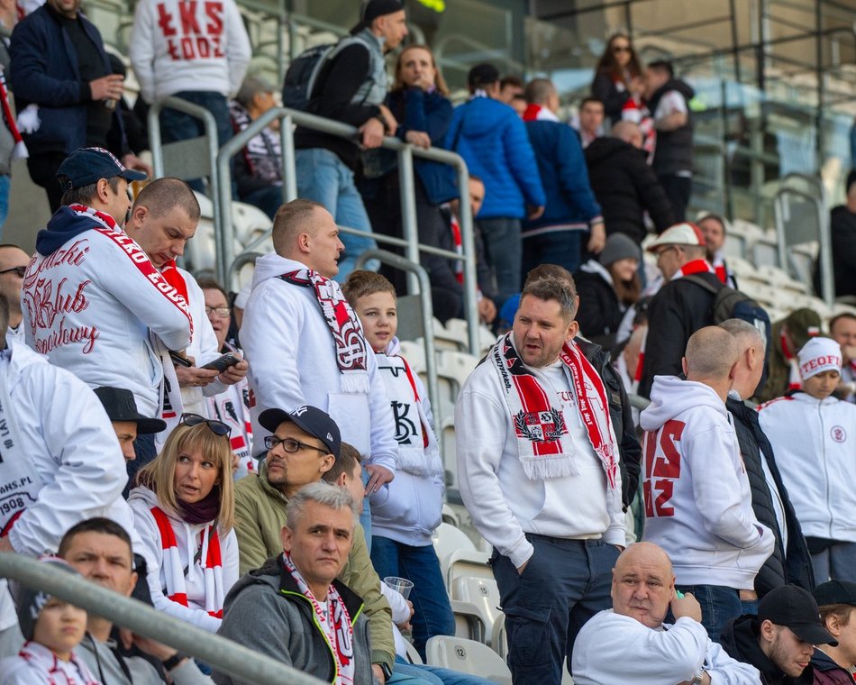 Kibice podczas meczu ŁKS Łódź - Puszcza Niepołomice