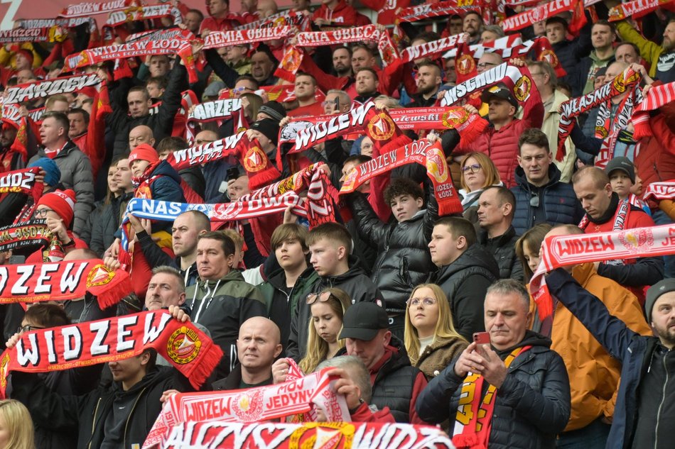 Łódź. Kibice na meczu Widzew Łódź - Bruk-Bet Termalica Nieciecza. Byłeś/aś? Znajdź się w galerii!