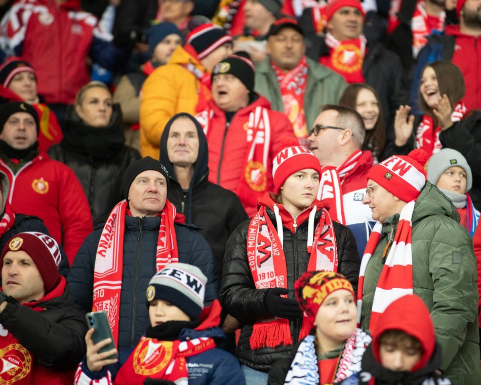 Kibice na meczu Widzew Łódź - Raków Częstochowa