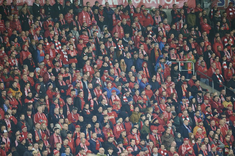 Kibice na meczu Widzew Łódź – Warta Poznań
