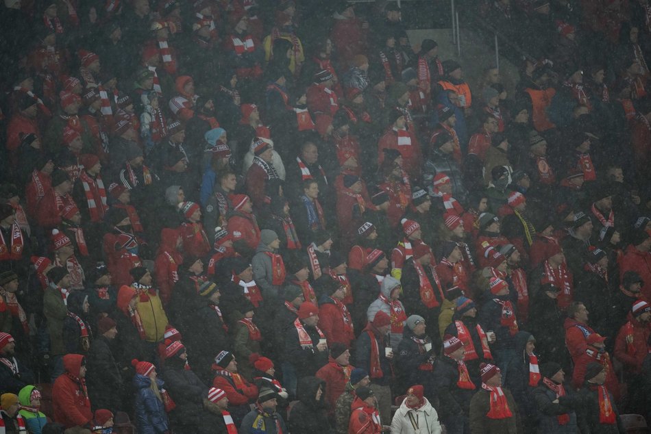 Kibice na meczu Widzewa Łódź z Radomiakiem Radom