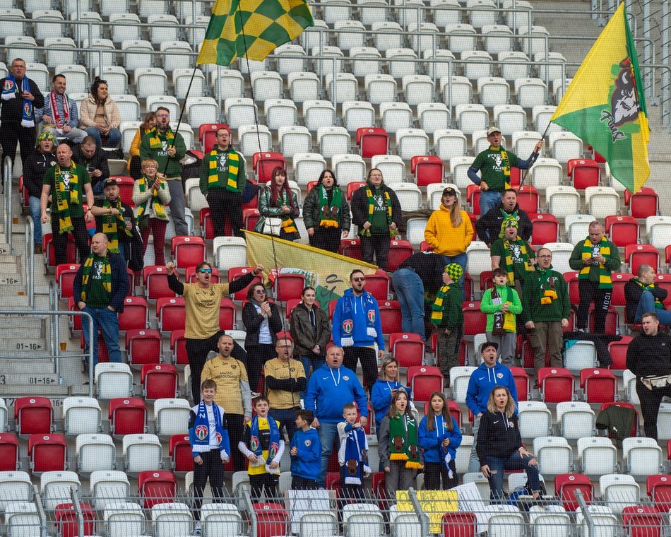 Kibice podczas meczu ŁKS Łódź - Puszcza Niepołomice