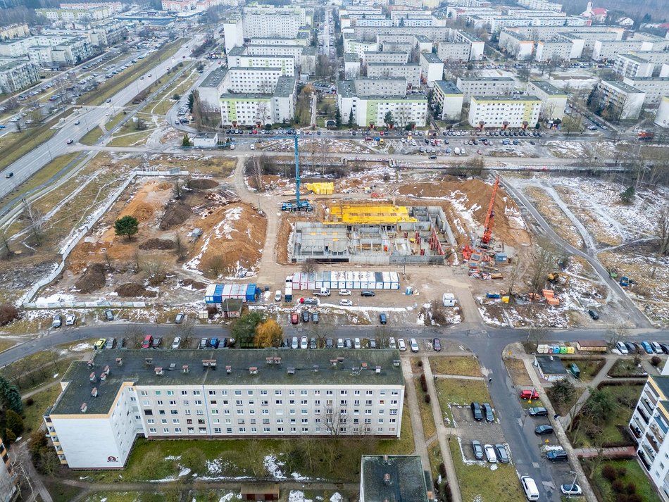 Łódź. Aquapark Widzew w Łodzi - plac budowy