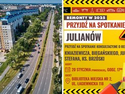 Łódź. Remonty dróg na Julianowie. Przyjdź na spotkanie i zdecyduj o swojej okolicy