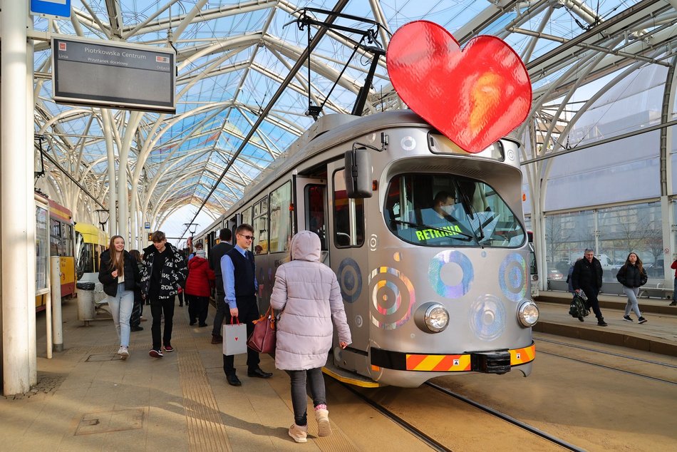 Walentynkowy tramwaj w Łodzi