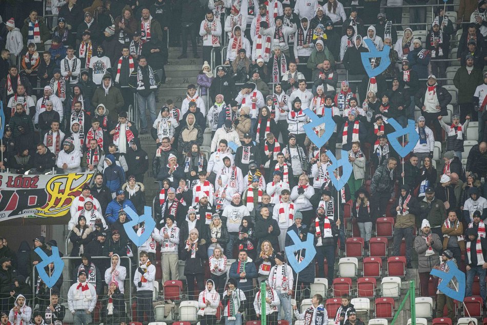 Kibice na meczu ŁKS Łódź - Ruch Chorzów