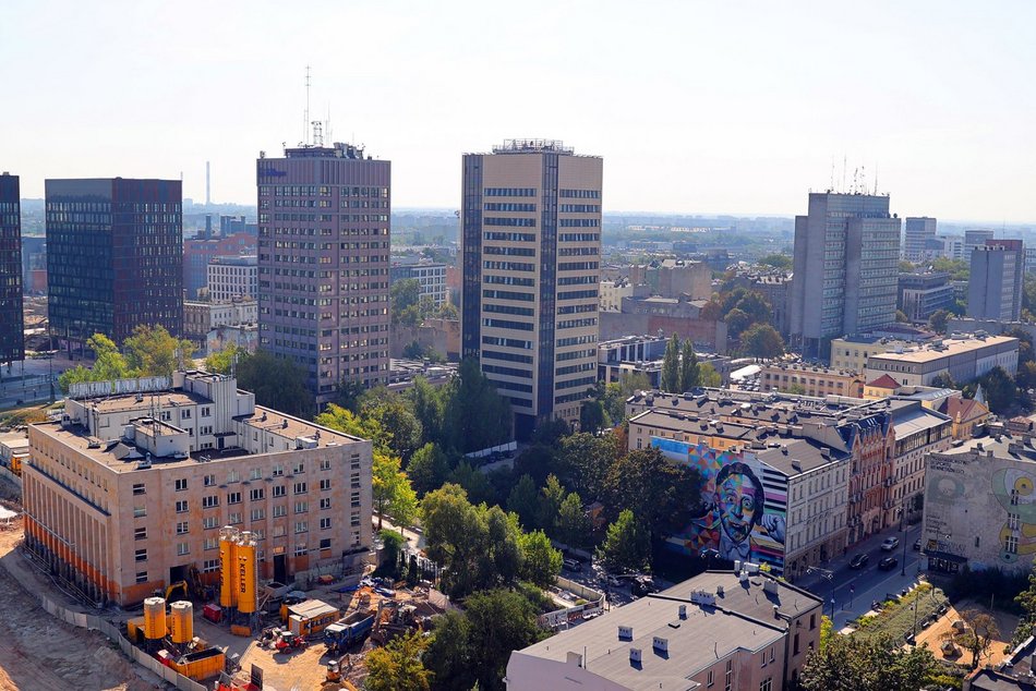 Wyjątkowa panorama Łodzi z dachu "wieżowca TVP"!