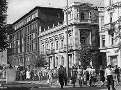 Łódź. Ulica Piotrkowska przy ul. Moniuszki - lata 1970-1980