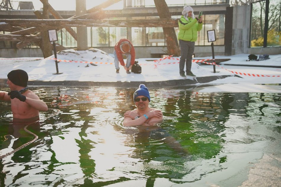 Łódź. Miłośnicy zimnych kąpieli w Orientarium Zoo Łódź