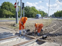 Remont torowiska przy Rzgowskiej jeszcze w sierpniu