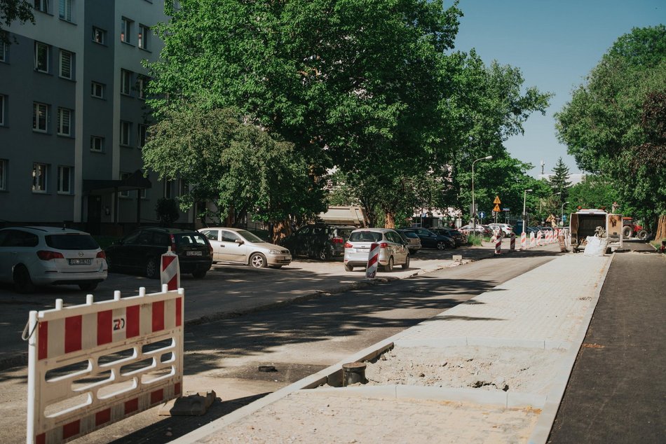 Łódź. Remont ul. Szklanej w Łodzi
