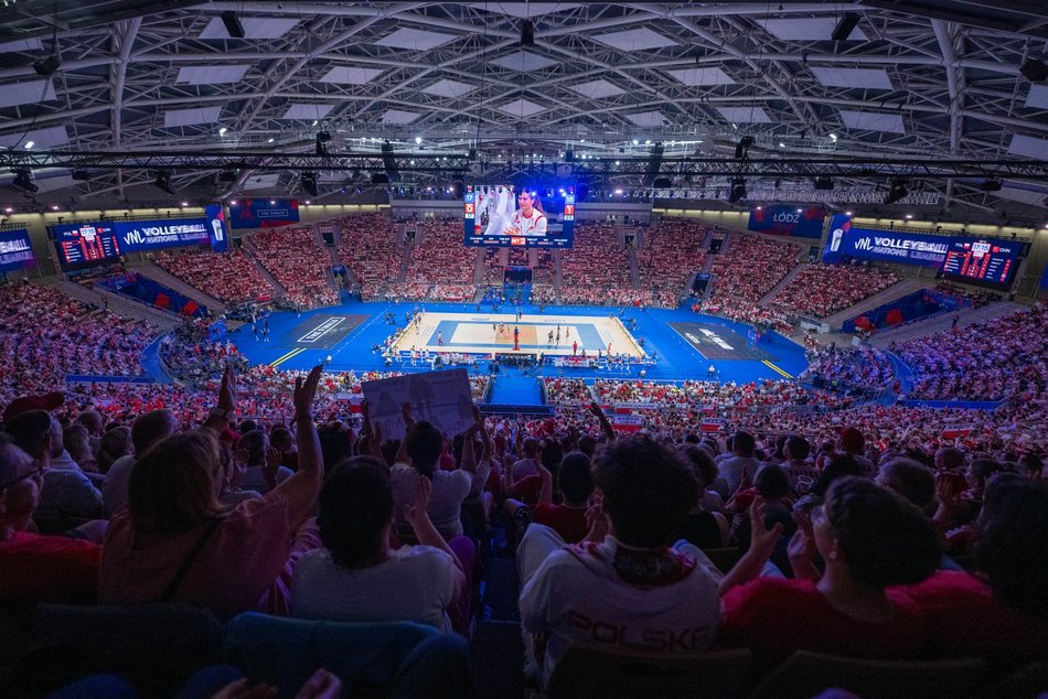 Łódź. Liga Narodów w Atlas Arenie w Łodzi. Byłeś/aś pierwszego dnia? Znajdź się w galerii!