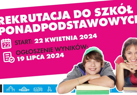 Rekrutacja do szkół średnich w Łodzi plakat