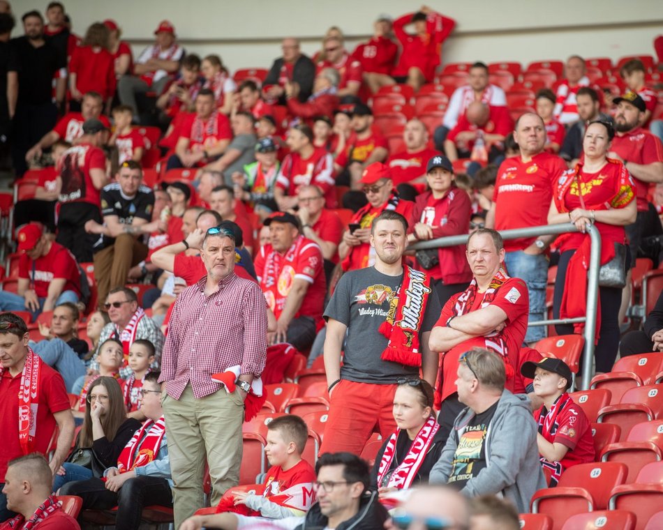 Kibice na meczu Widzew Łódź - Piast Gliwice