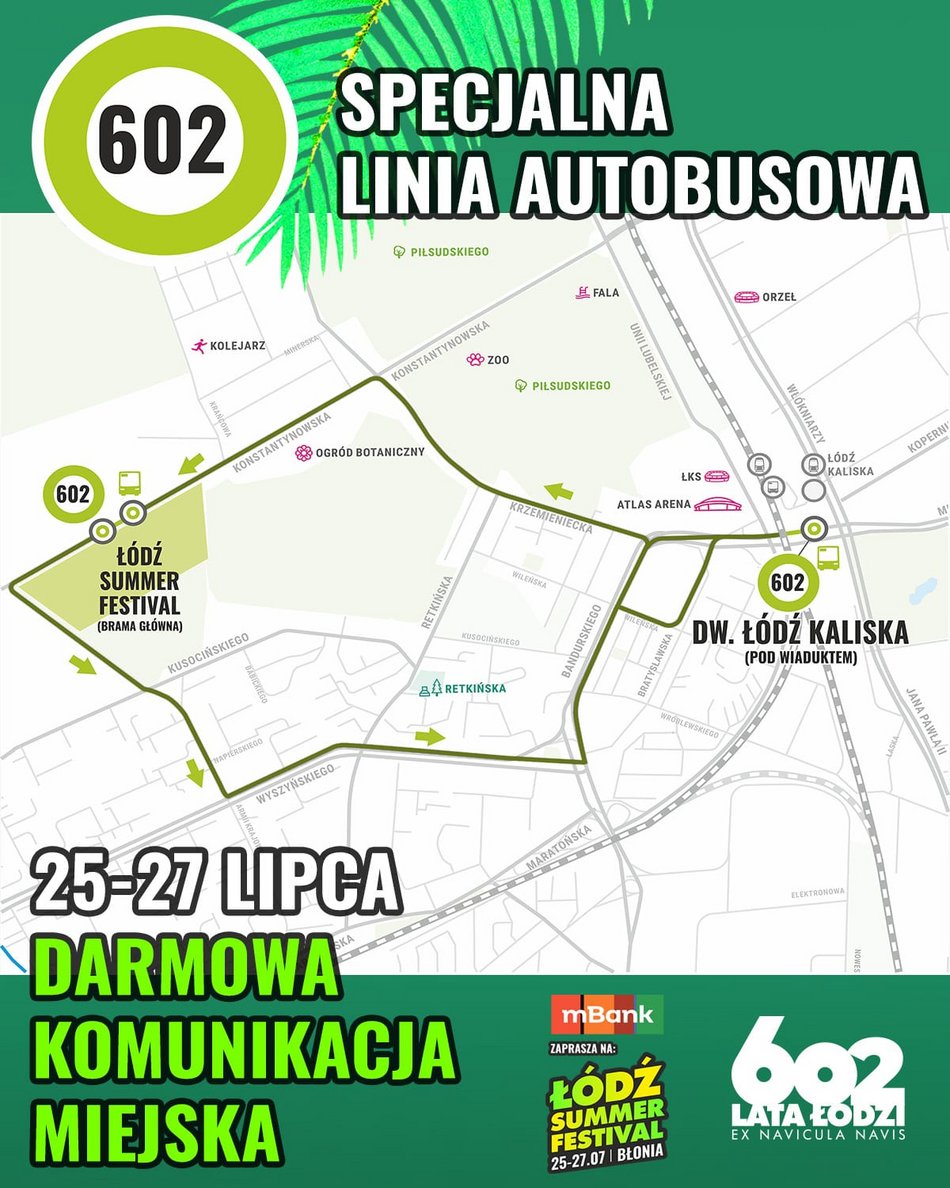 Łódź. MPK Łódź na Łódź Summer Festival 2025. Darmowe przejazdy i specjalna linia autobusowa