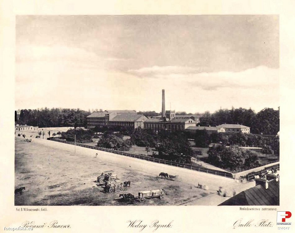 dawna fotografia pokazująca miasto Łódź w XIX wieku