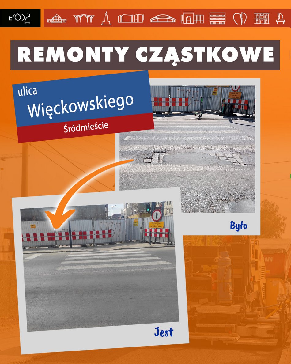 Remonty cząstkowe w Łodzi. Naprawiono ulice