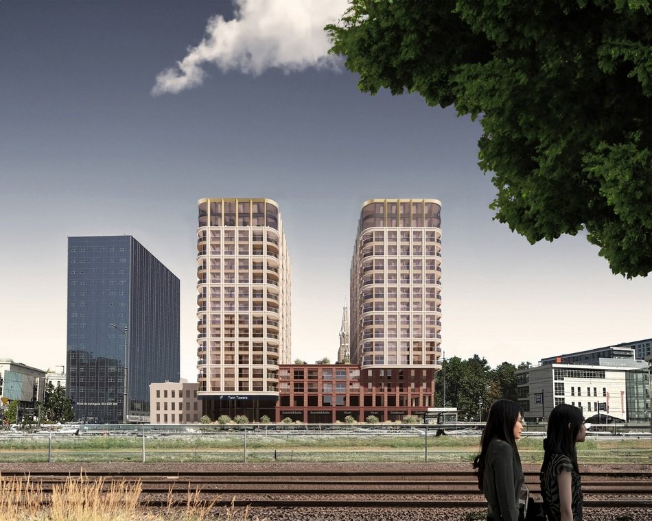 Łódź. Dwie wieże przy Piłsudskiego w Łodzi. Jest pozwolenie na budowę