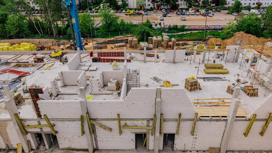 Aquapark Widzew w Łodzi. Zdjęcia z budowy