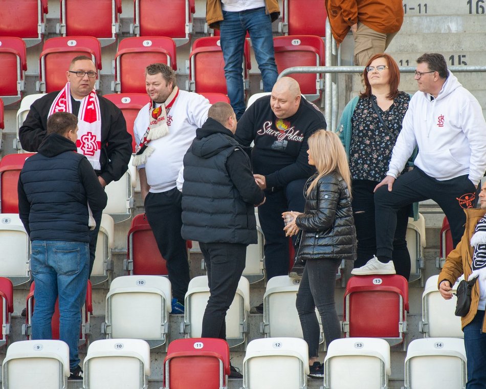 Kibice podczas meczu ŁKS Łódź - Puszcza Niepołomice
