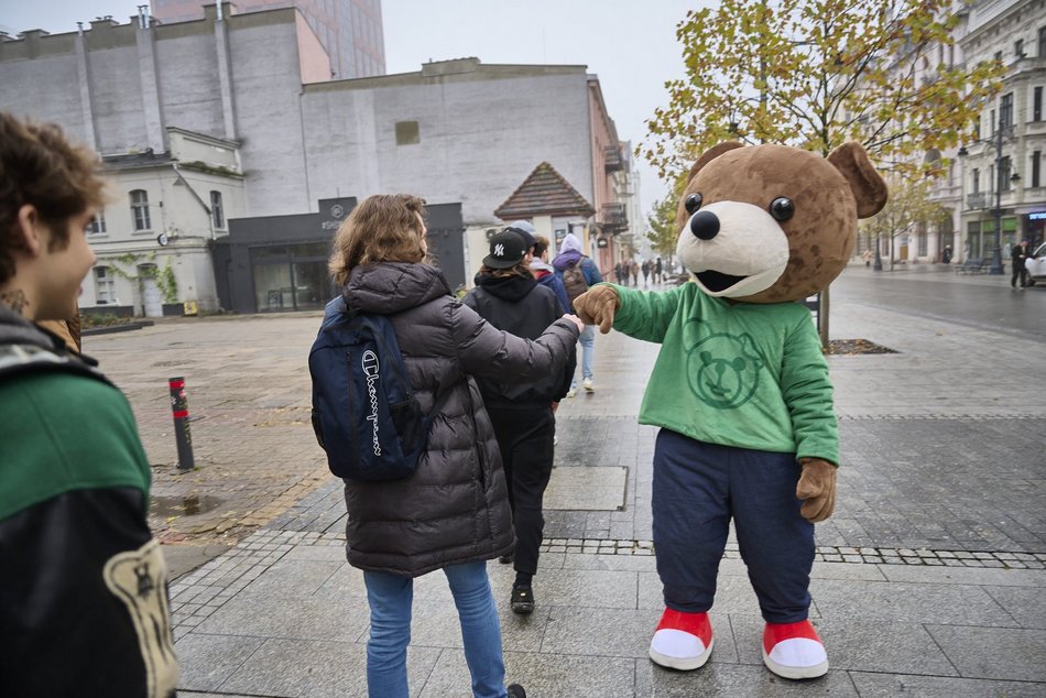 Miś Uszatek na Piotrkowskiej