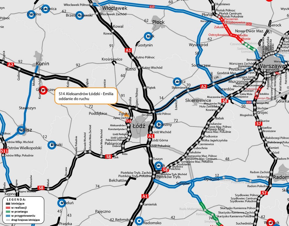 Ring autostrad wokół Łodzi, mat. GDDKiA