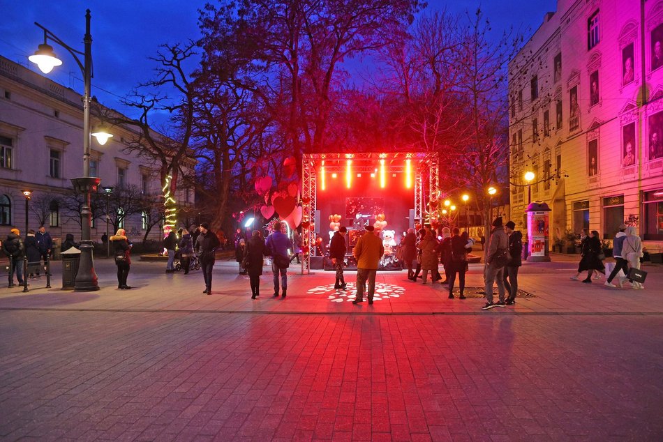 Walentynki w pasażu Rubinsteina