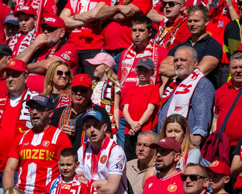 Kibice na meczu Widzew Łódź - Zagłębie Lubin