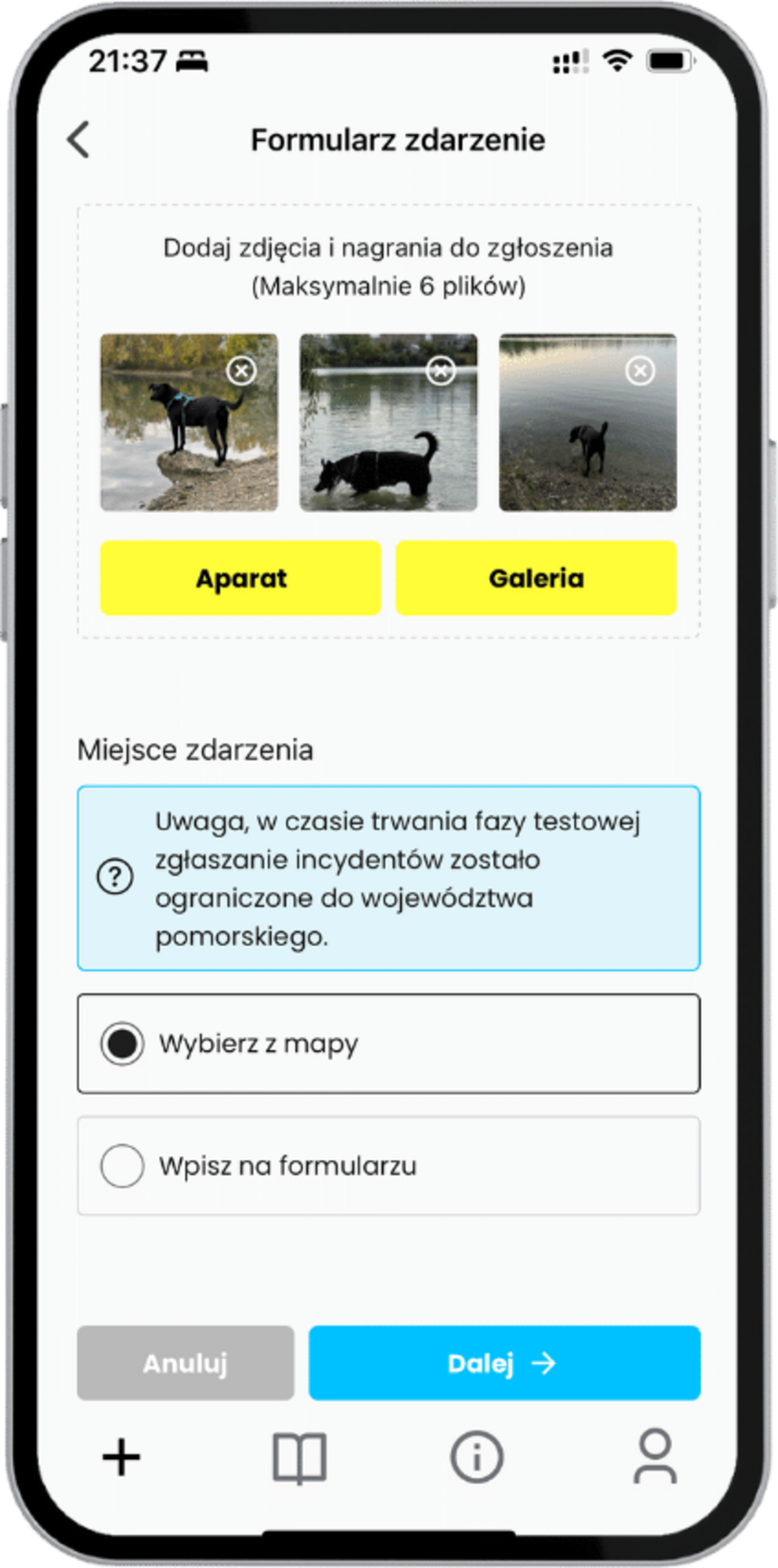 plakat objaśniający działanie aplikacji