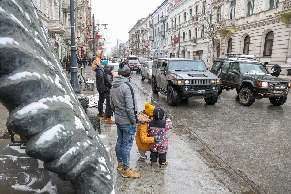 Łódź. WOŚP 2026 w Łodzi. Motoszarża po raz pierwszy opanowała Piotrkowską! [ZDJĘCIA]