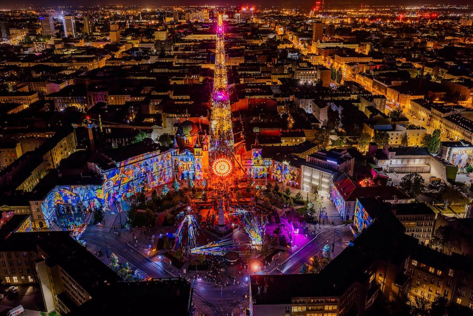Light Move Festival 2025 Łódź na placu Wolności. Niesamowite widoki!