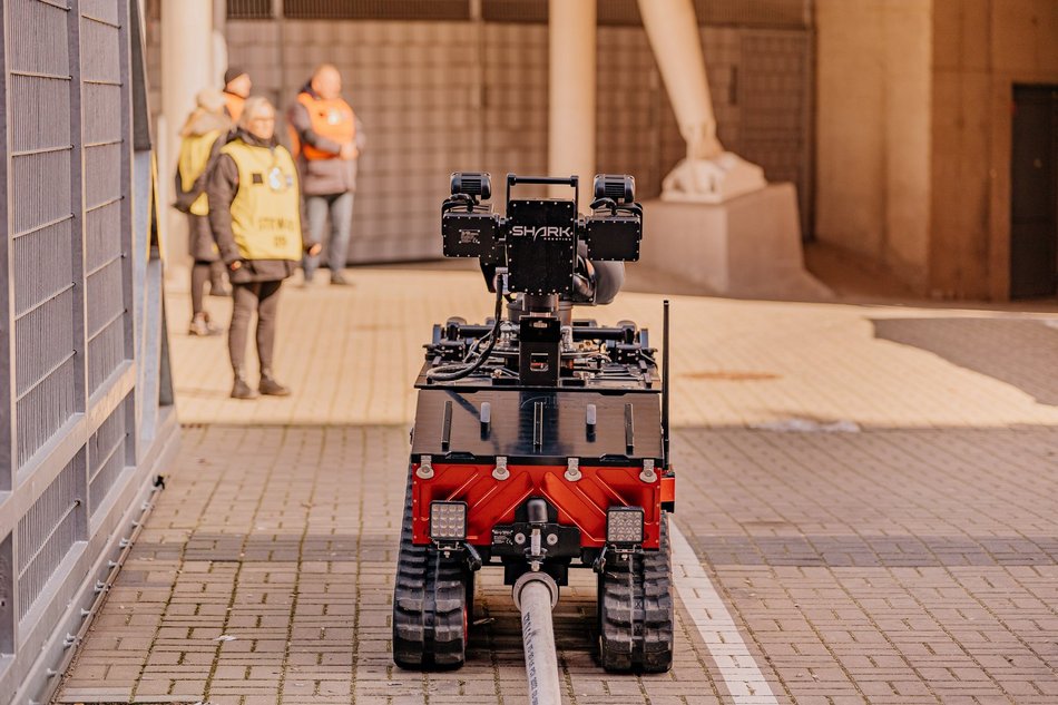 Ćwiczenia służb specjalnych na stadionie im. Władysława Króla w Łodzi