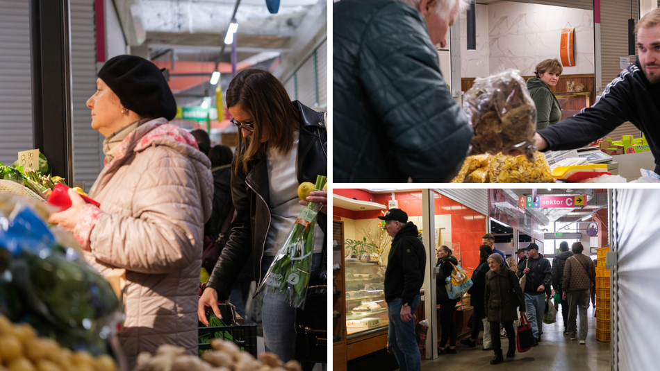 Łódź. Przedświąteczne zakupy na Rynku Bałuckim