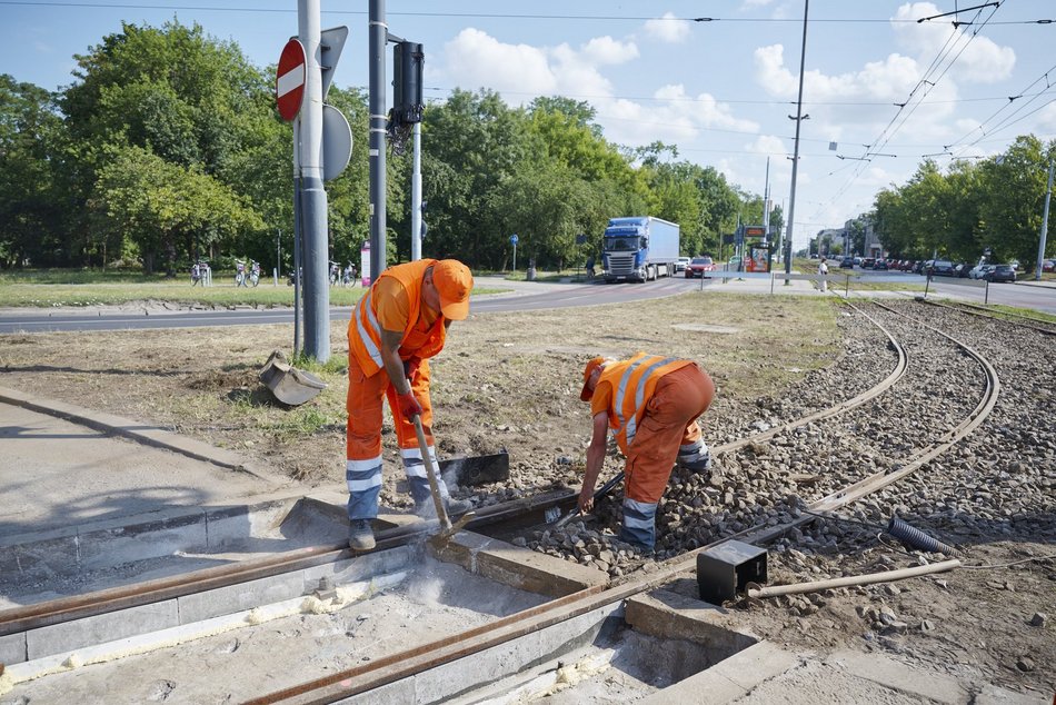 Najnowszy raport z remontu torowiska na rondzie Lotników Lwowskich