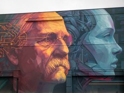 Nowy mural w Łodzi! Ludwik Grohman został uwieczniony na ścianie ŁSSE przy Tymienieckiego