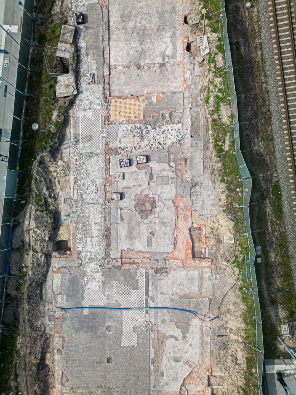 teren budowy z lotu ptaka