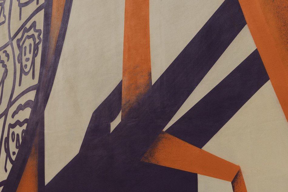 Łódź. Nowy mural na Lumumbowie w Łodzi. Studenci zostawili na ścianie swój ślad i to dosłownie