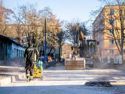 Łodź. Remont ul. Gandhiego w Łodzi