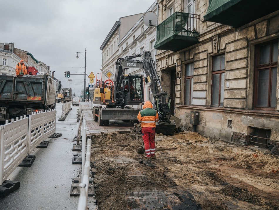 Łódź. Remont ul. Żeromskiego w Łodzi