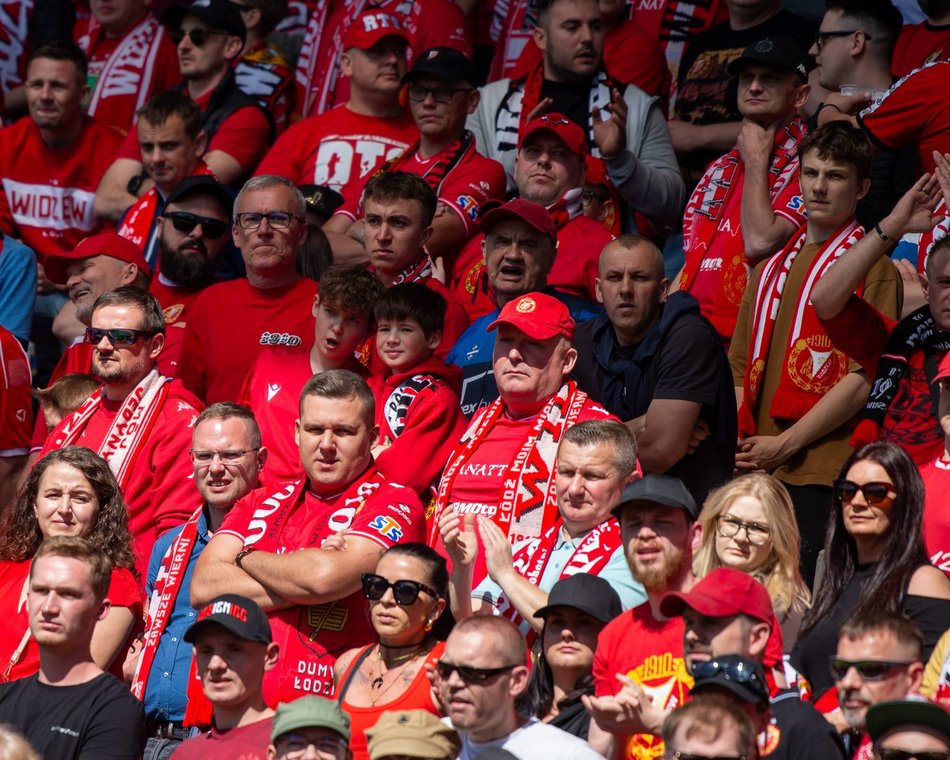 Kibice na meczu Widzew Łódź - Zagłębie Lubin