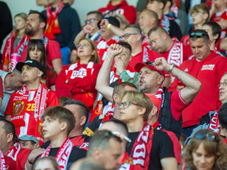 Kibice na meczu Widzew Łódź - Zagłębie Lubin
