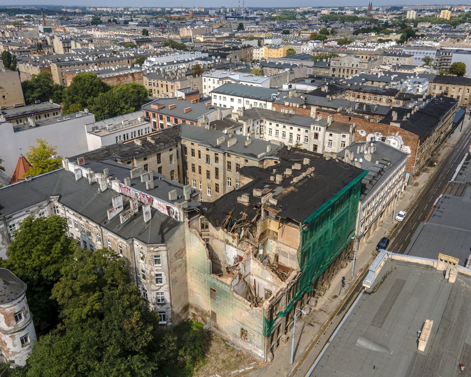 Zawalona kamienica przy Kilińskiego 49