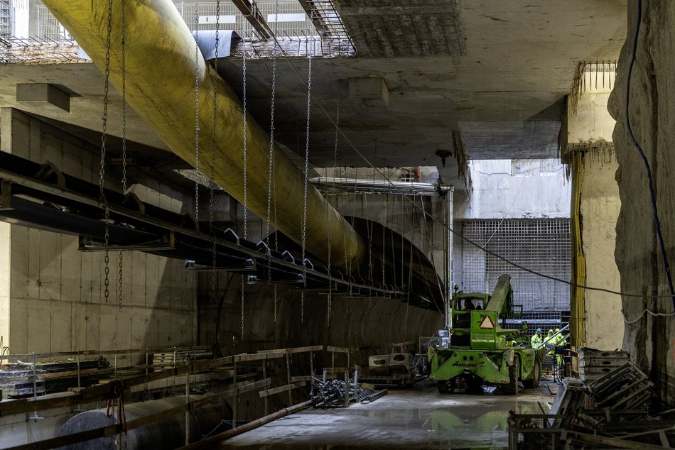 Tunel pod Łodzią. Budowa stacji Łódź Polesie od środka